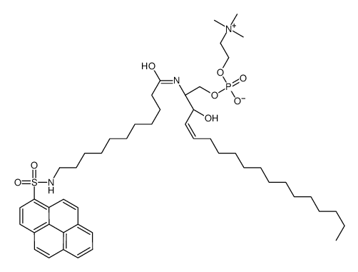 N-(11-(1-pyrene)sulfonylaminoundecanoyl)sphingomyelin Structure