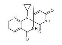 1'-cyclopropyl-4-methyl-1'H,2H-spiro[pyridine-3,2'-pyrido[2,3-d]pyrimidine]-2,4',6(1H,3'H)-trione结构式