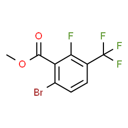 6-溴-2-氟-3-(三氟甲基)苯甲酸甲酯结构式