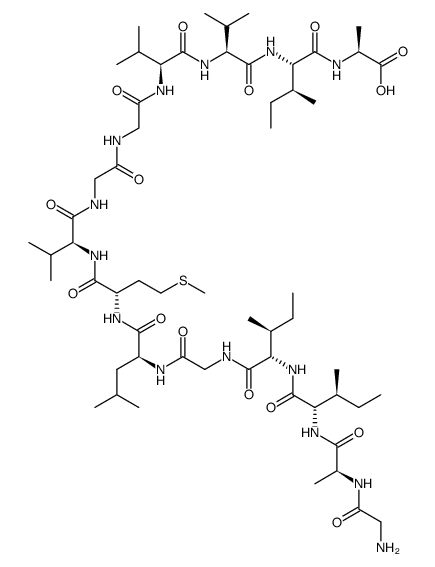 amyloid β-protein(29-42)结构式