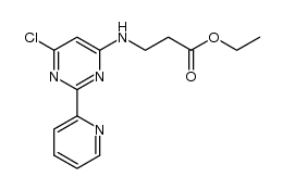 ethyl 3-((6-chloro-2-(pyridin-2-yl)pyrimidin-4-yl)amino)propanoate结构式
