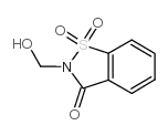 1,2-Benzisothiazol-3(2H)-one,2-(hydroxymethyl)-, 1,1-dioxide Structure