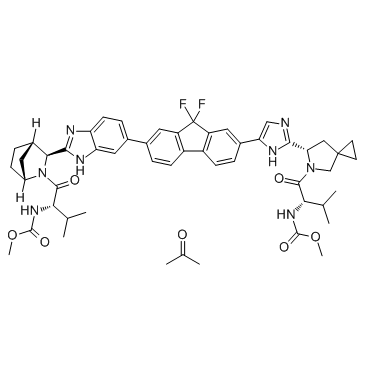雷迪帕韦单丙酮溶剂化物结构式