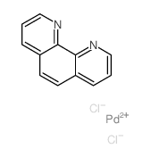 二氯(1,10-菲咯啉)钯(II)结构式