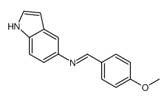 N-(1H-indol-5-yl)-1-(4-methoxyphenyl)methanimine结构式