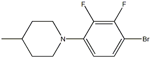 1-(4-溴-2,3-二氟苯基)-4-甲基哌啶结构式