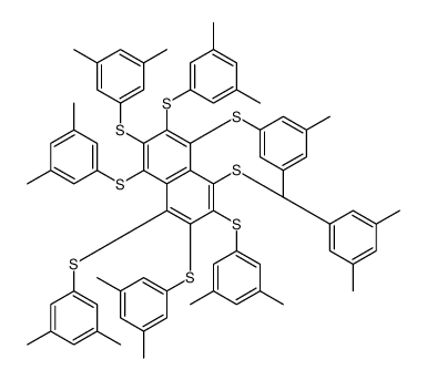 1,2,3,4,5,6,7,8-octakis[(3,5-dimethylphenyl)sulfanyl]naphthalene Structure
