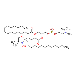 1-棕榈酰基-2-硬脂酰基-(5-羟基)-sn-甘油-3-磷酸胆碱结构式