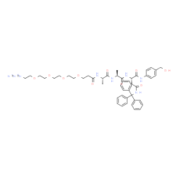 Azido-PEG4-Ala-Ala-Asn(Trt)-PAB Structure