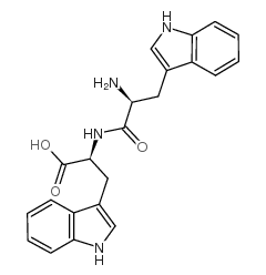 (S)-2-((S)-2-氨基-3-(1H-吲哚-3-基)丙酰胺基)-3-(1H-吲哚-3-基)丙酸结构式