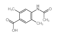 4-acetamido-2,5-dimethyl-benzoic acid结构式