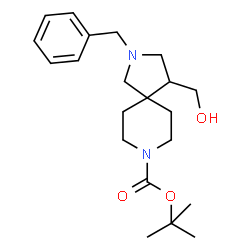 叔丁基2-苄基-4-(羟基甲基)-2,8-二氮杂螺[4.5]癸烷-8-羧酸酯结构式
