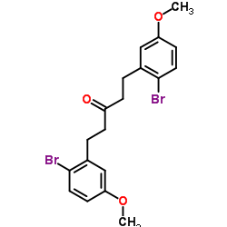 1,5-Bis(2-bromo-5-methoxyphenyl)-3-pentanone Structure