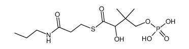 (R,S)-3-hydroxy-4-((3-(propylamino)-3-oxopropyl)thio)-2,2-dimethyl-4-oxobutan-1-ol, phosphate ester Structure
