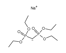 P,P'-methanediyl-bis-phosphonic acid tetraethyl ester, sodium salt结构式