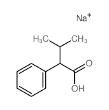 Benzeneacetic acid, a-(1-methylethyl)-, sodium salt(1:1) structure
