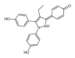4-[4-ethyl-2,3-bis(4-hydroxyphenyl)-1H-pyrazol-5-ylidene]cyclohexa-2,5-dien-1-one Structure