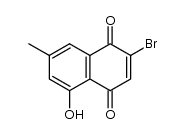 2-bromo-5-hydroxy-7-methyl-1,4-naphthoquinone Structure
