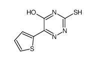 3-sulfanylidene-6-thiophen-2-yl-2H-1,2,4-triazin-5-one结构式