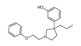 m-[1-(2-Phenoxyethyl)-3-propyl-3-pyrrolidinyl]phenol结构式