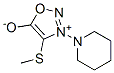 4-(Methylthio)-3-(1-piperidinyl)sydnone structure