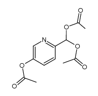 (5-Acetoxy-2-pyridylmethylen)diacetat结构式