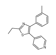 2-ethyl-4-(3-methylphenyl)-5-(4-pyridyl)-1,3-thiazole结构式