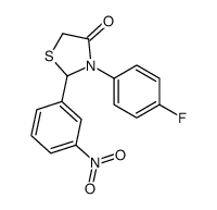 3-(4-fluorophenyl)-2-(3-nitrophenyl)-1,3-thiazolidin-4-one Structure
