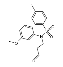 N-(3-methoxyphenyl)-4-methyl-N-(3-oxopropyl)benzenesulfonamide Structure