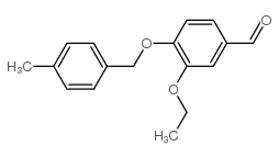 3-乙氧基-4-[(4-甲基苄基)氧基]苯甲醛结构式
