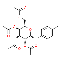 4-甲基苯基 四-O-乙酰基-β-D-吡喃半乳糖苷结构式