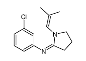 N-(3-chlorophenyl)-1-(2-methylprop-1-enyl)pyrrolidin-2-imine结构式