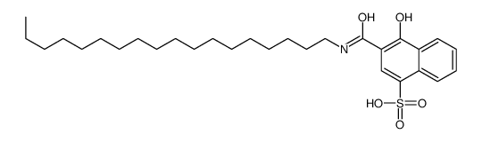 4-hydroxy-3-(octadecylcarbamoyl)naphthalene-1-sulfonic acid Structure
