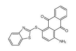 1-氨基-4-(2-巯苯噻唑基)-9,10-蒽二酮结构式