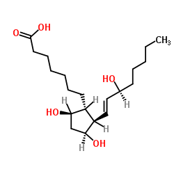(13E)-9,11,15-Trihydroxyprost-13-en-1-oic acid structure