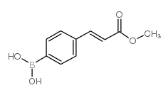 4-(反式-3-甲氧基-3-羰基-1-丙烯-1-基)苯硼酸结构式
