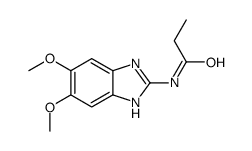 N-(5,6-dimethoxy-1H-benzimidazol-2-yl)propanamide结构式