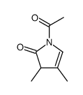 1-acetyl-3,4-dimethyl-3H-pyrrol-2-one结构式