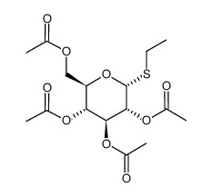 乙基2,3,4,6-四-O-乙酰基-1-硫代-α-D-吡喃葡萄糖苷结构式