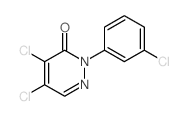 4,5-dichloro-2-(3-chlorophenyl)pyridazin-3-one结构式
