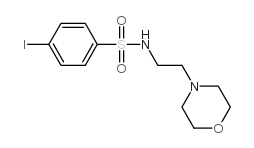 4-碘-N-(2-吗啉-4-乙基)-苯磺酰胺结构式