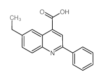 6-乙基-2-苯基喹啉-4-羧酸结构式