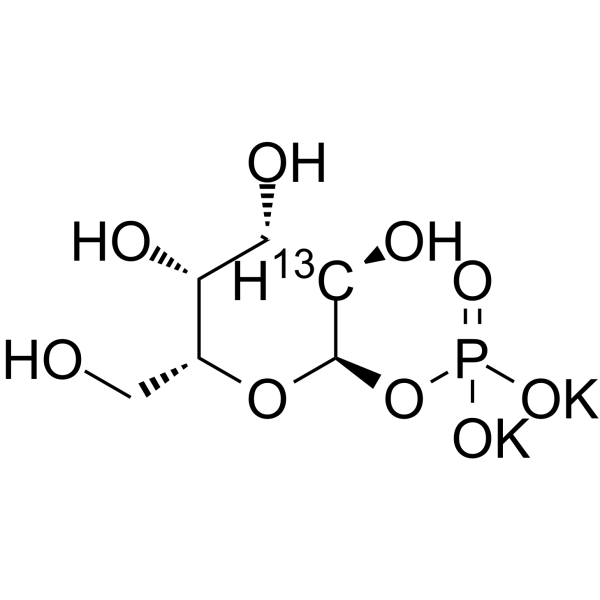 Galactose 1-phosphate-13C-1 potassium Structure