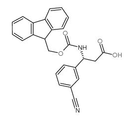 Fmoc-(R)-3-氨基-3-(3-氰基苯基)丙酸结构式