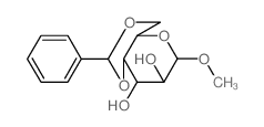 .alpha.-D-Altropyranoside, methyl 4,6-O- (phenylmethylene)- Structure