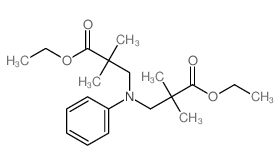 ethyl 3-[(2-ethoxycarbonyl-2-methyl-propyl)-phenyl-amino]-2,2-dimethyl-propanoate structure