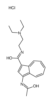 2-[(3-acetamidoazulene-1-carbonyl)amino]ethyl-diethylazanium,chloride Structure