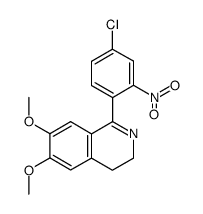 1-[2'-Nitro-4'-chlor-phenyl]-6,7-dimethoxy-3,4-dihydroisochinolin结构式