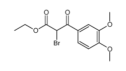 ethyl 2-bromo-3-(3,4-dimethoxy phenyl)-3-oxopropanoate Structure
