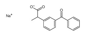 sodium 2-(3-benzoylphenyl)propionate Structure